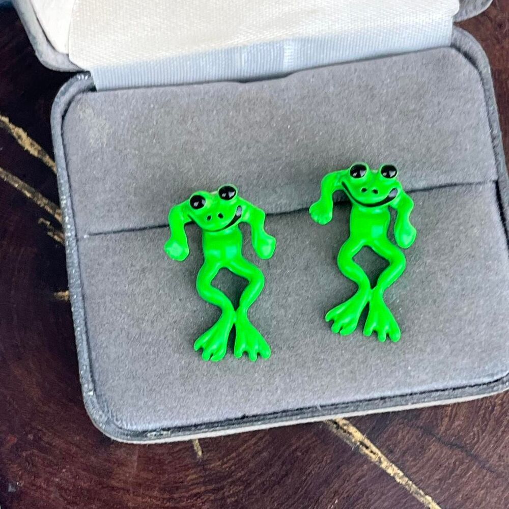 Frog Earrings 90s Jewelry